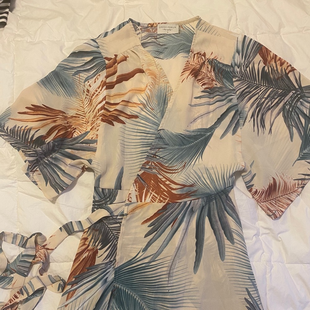 Wrap around flora dress